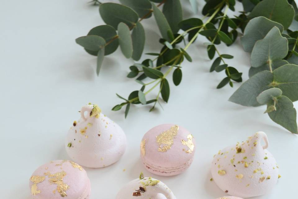 Macarons and Meringue Kisses