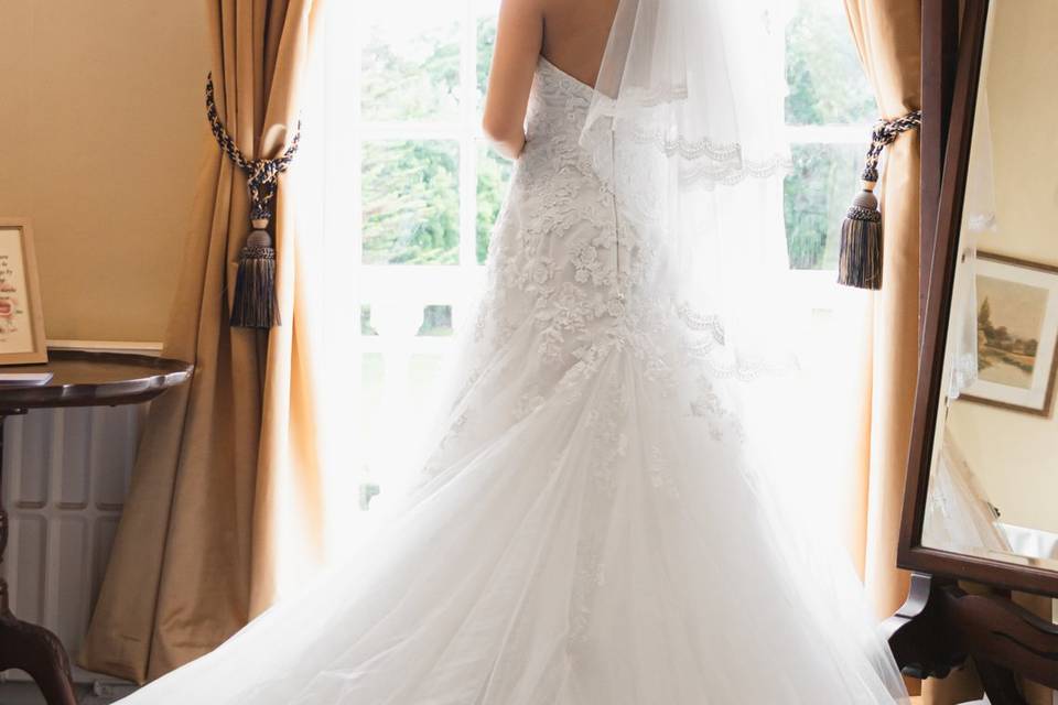 Back lit Bride shot
