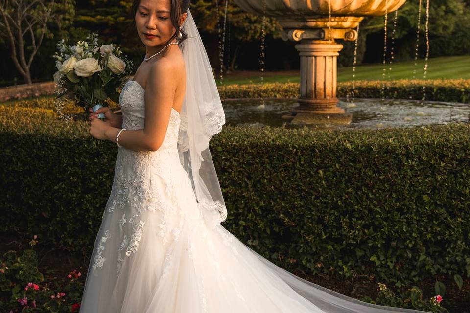 Golden hour Bride shot