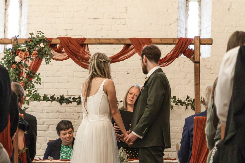 Beautiful candid ceremony shot