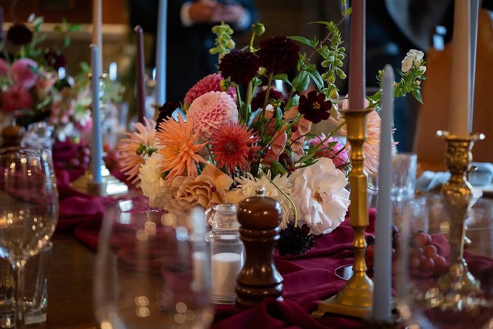Table centrepiece flowers