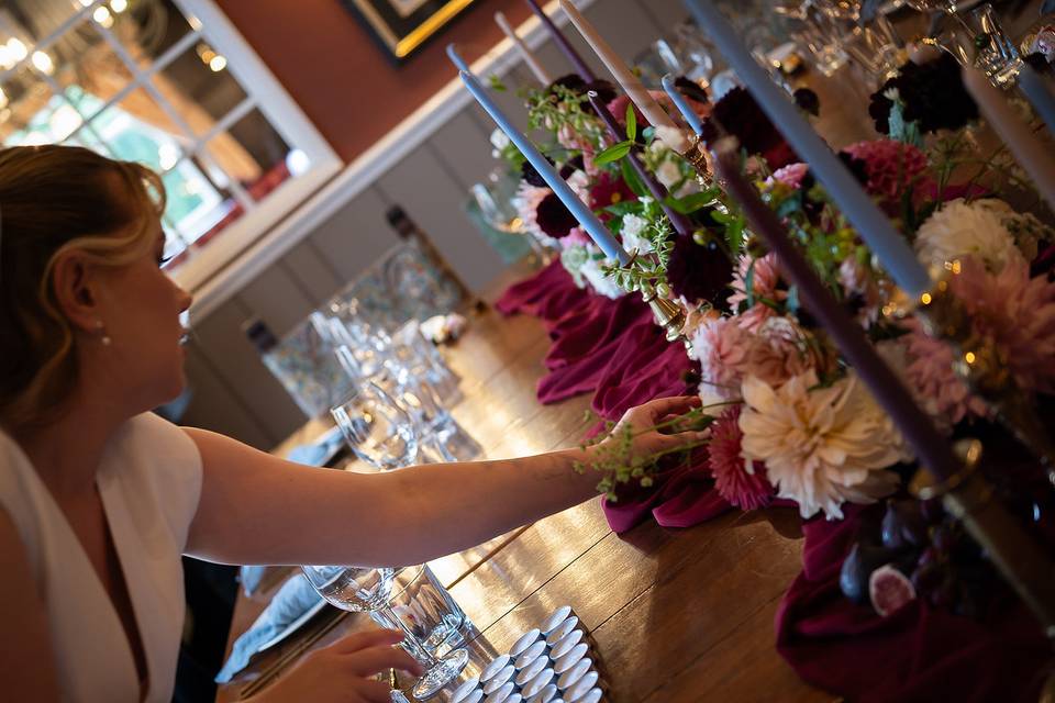 Table centrepiece flowers