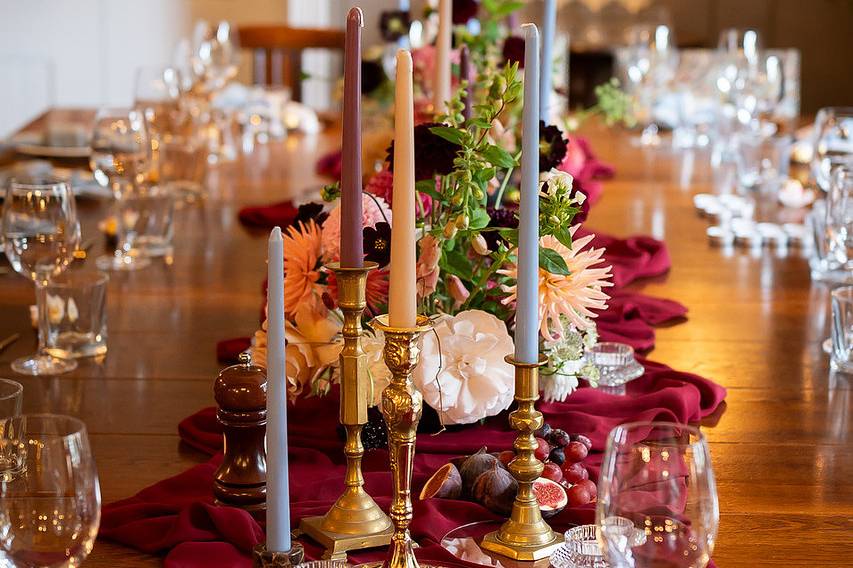 Wedding dinner styling