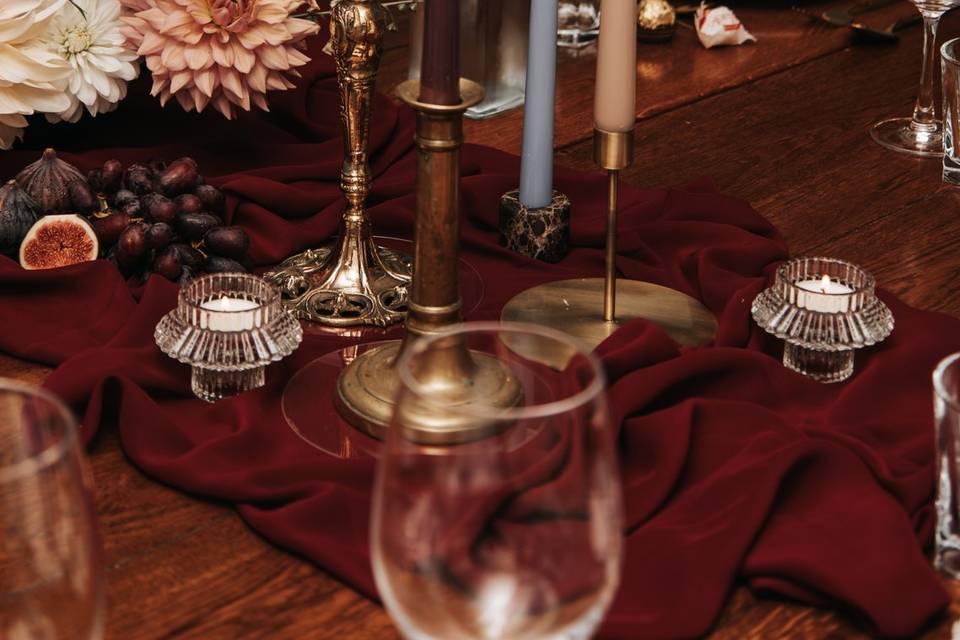 Wedding dinner styling