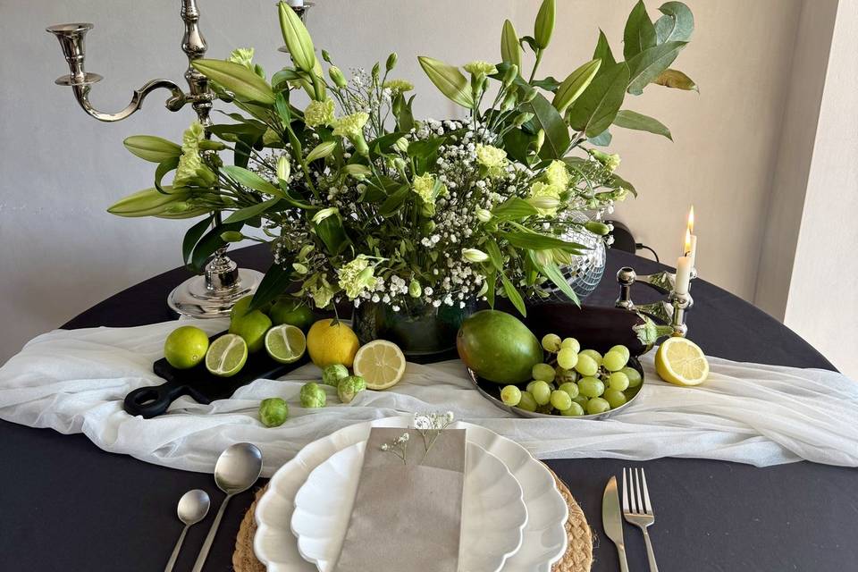 Table centrepiece flowers