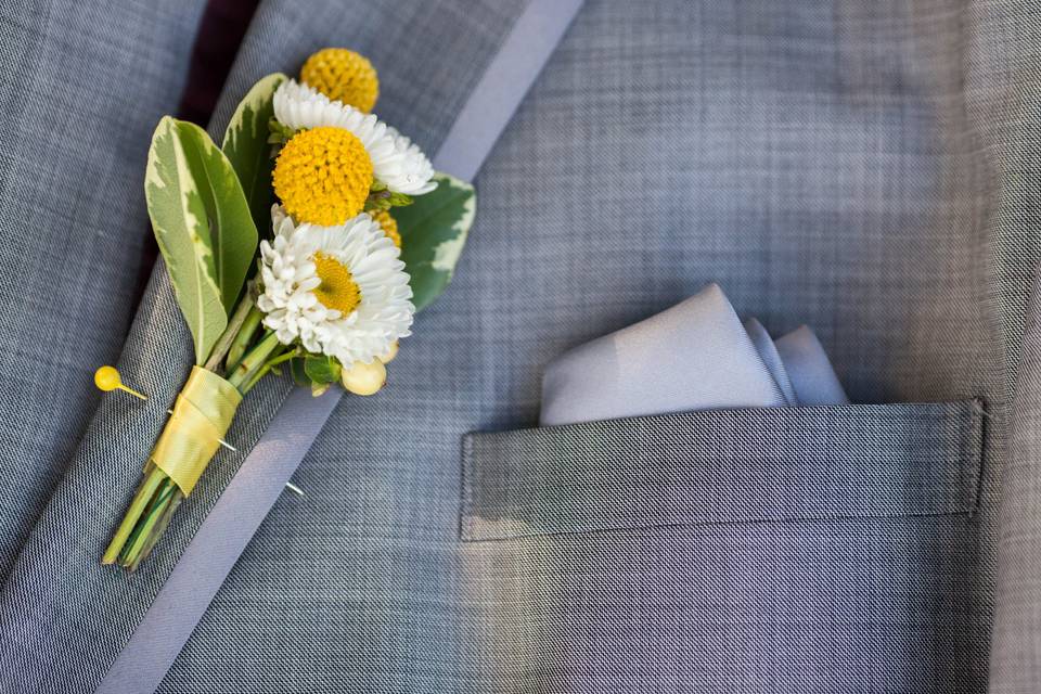 Yellow Boutonniere