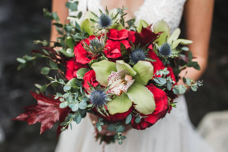 Green & Red Florals