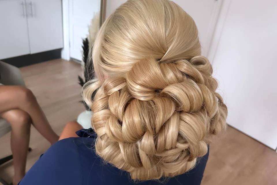 Larger bridal bun