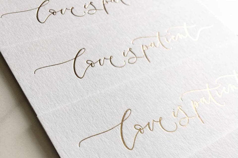 Example of Luxury Wedding Stationery - Hot foiling