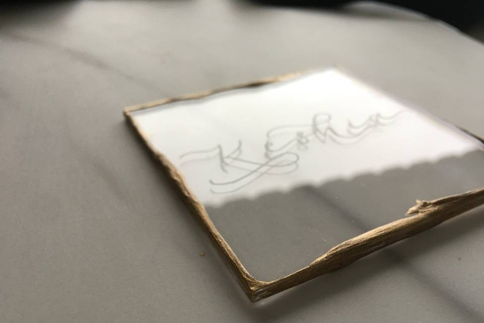 Luxury perspex place cards