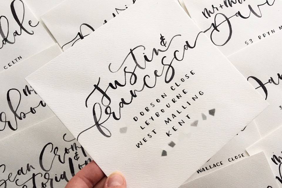 Brush Lettering Envelope Addressing