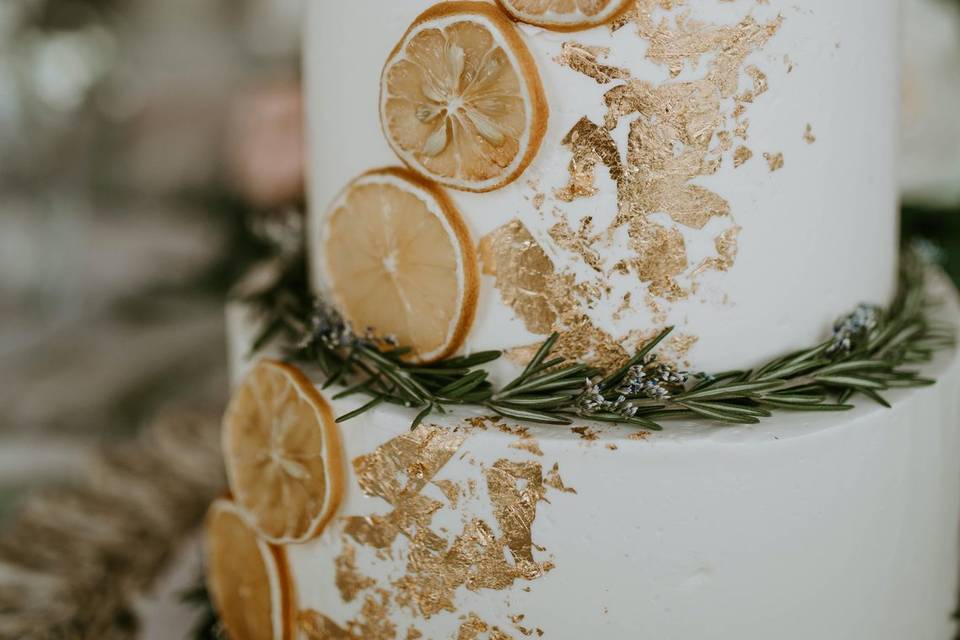 Orange zest wedding cake