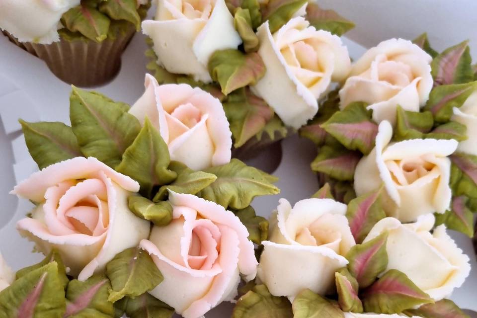 Buttercream roses