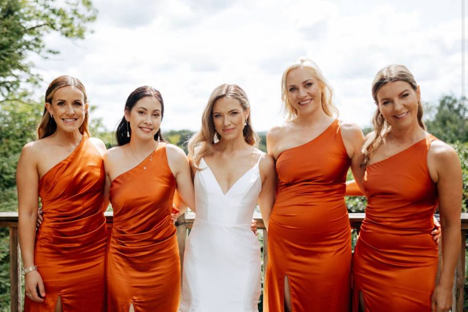 Kelly and bridesmaids