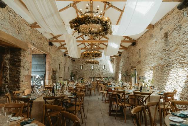 Barn wedding breakfast