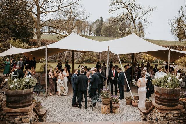 Drinks reception walled garden