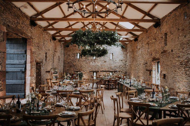 Barn wedding breakfast