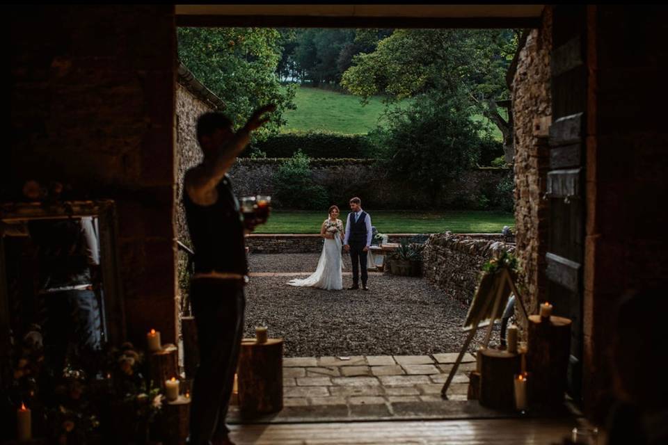 Walled garden-barn