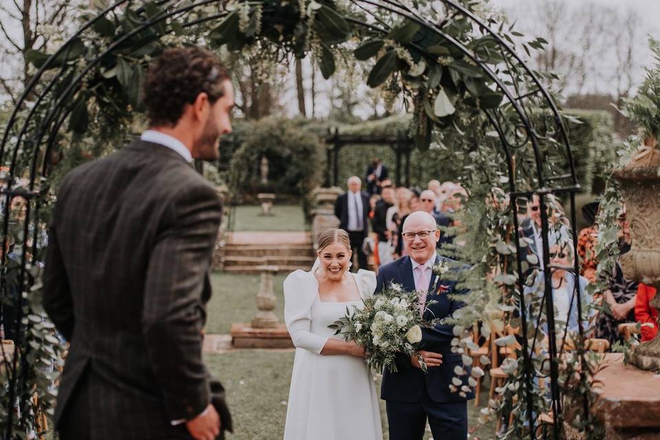 Italian garden ceremony