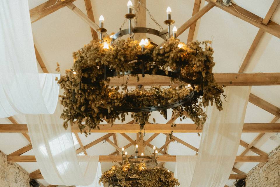 Wedding breakfast barn
