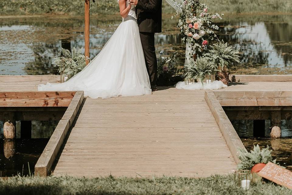 Pond jetty ceremony
