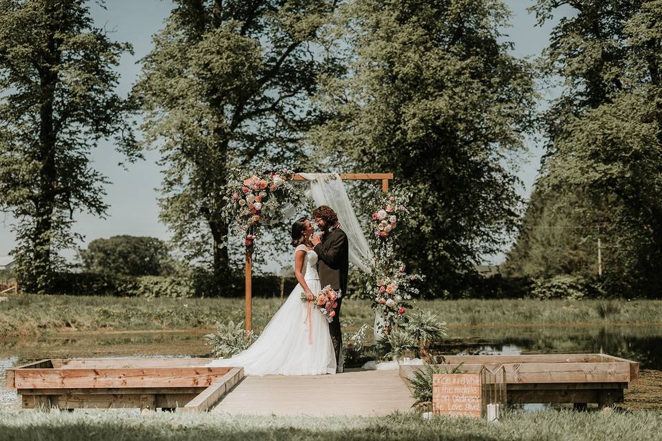 Pond jetty ceremony