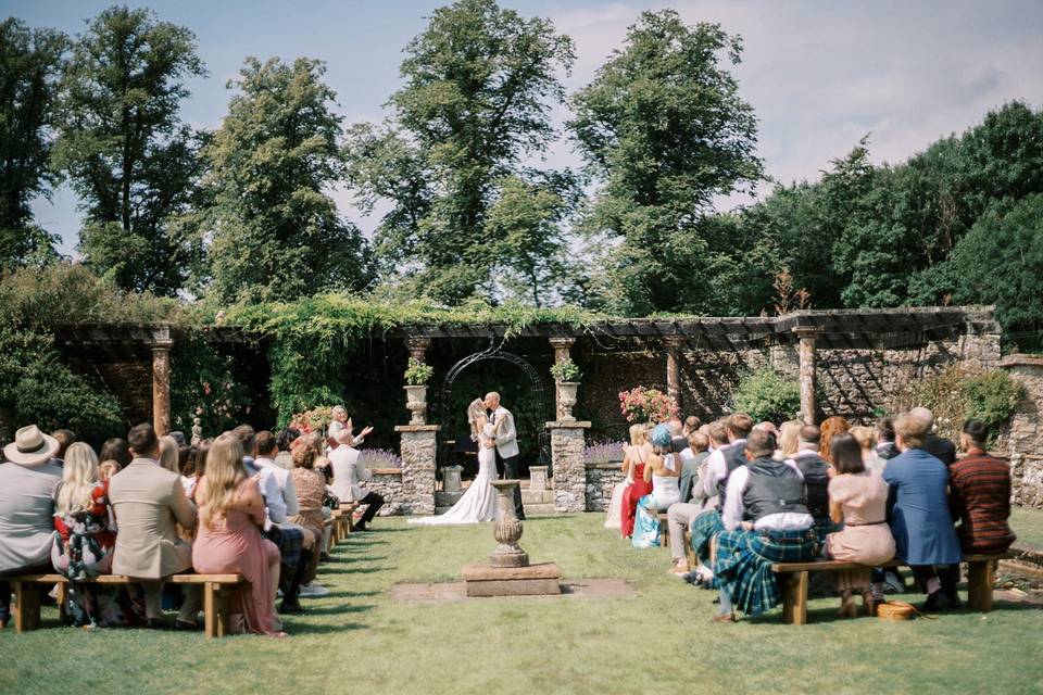 Italian garden ceremony