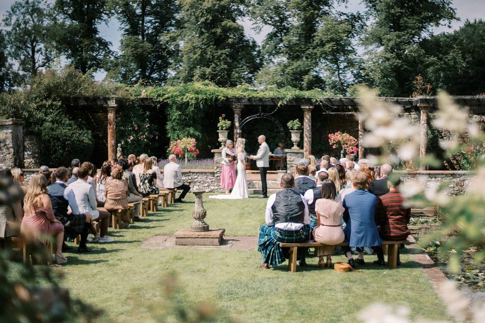 Italian garden ceremony