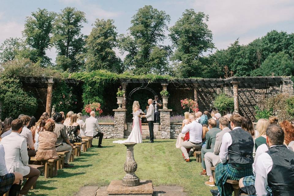 Italian garden ceremony