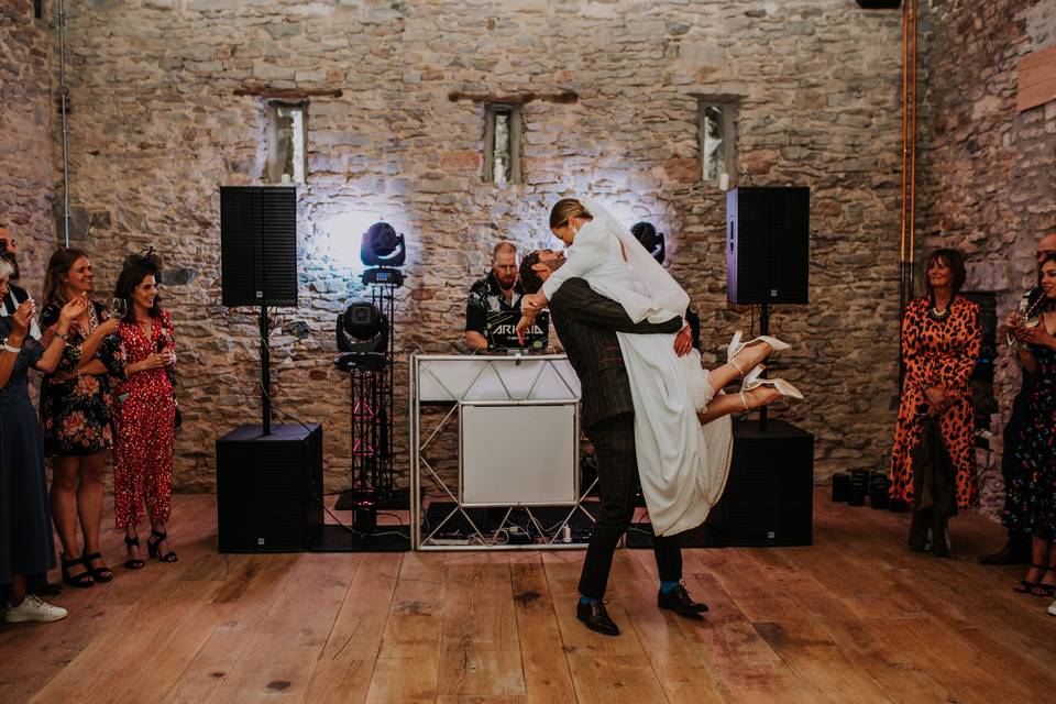 First dance in barn