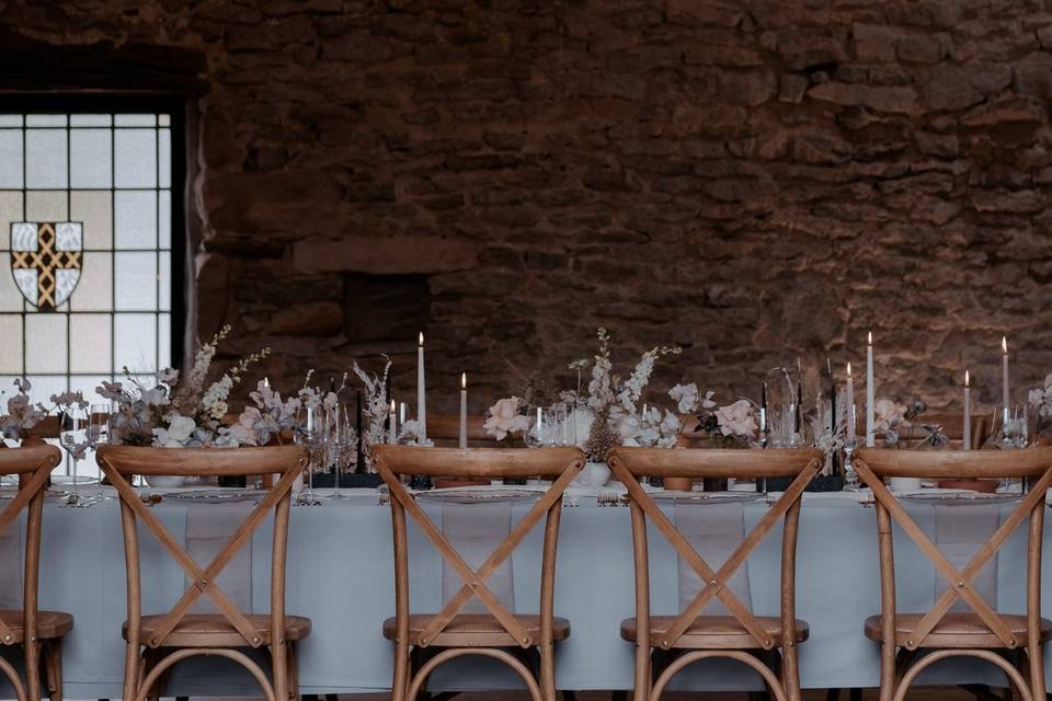 Barn wedding breakfast