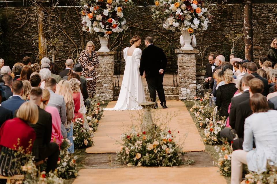 Italian garden ceremony