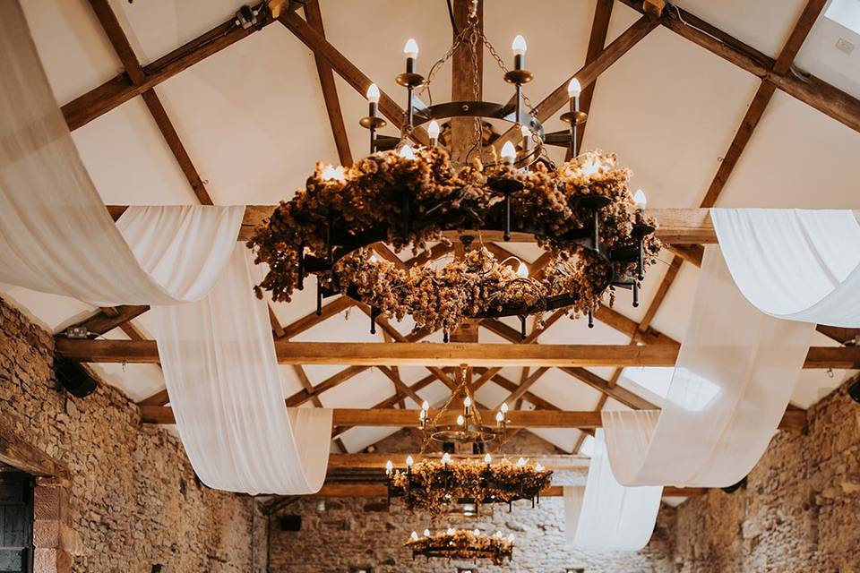 Wedding breakfast barn