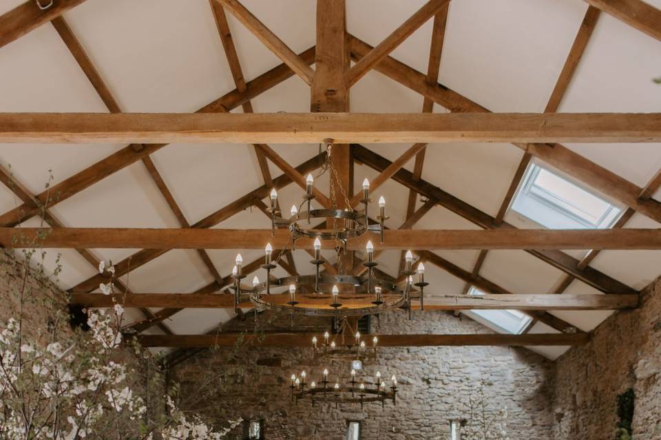 Wedding breakfast in the barn