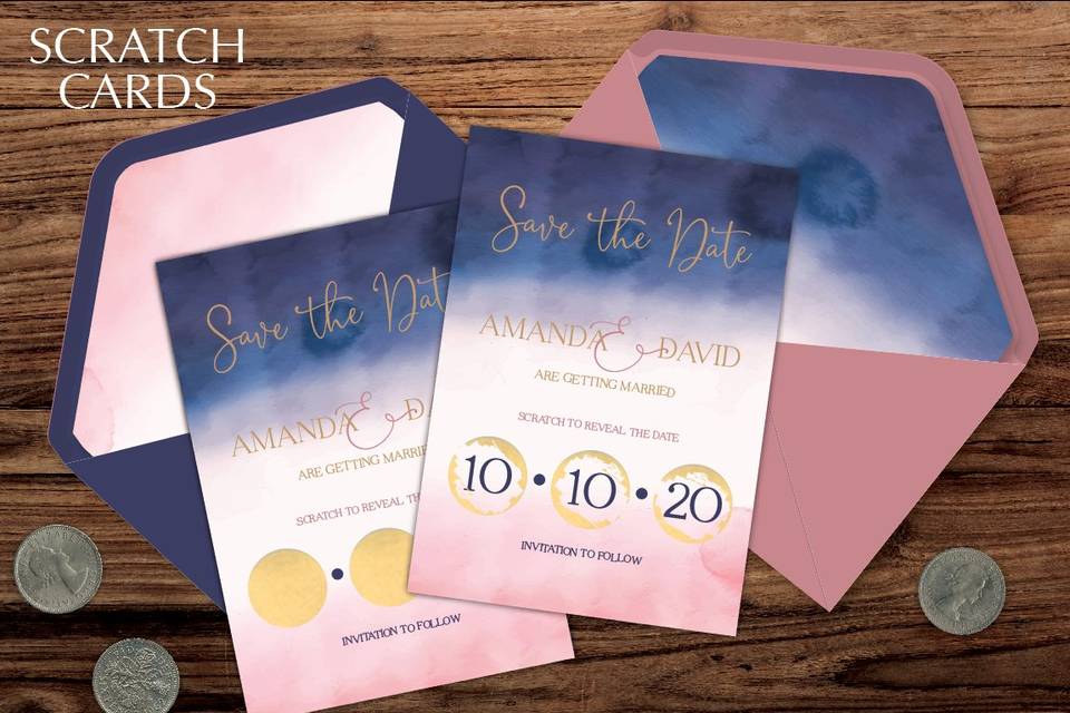 Scratch card save the dates 2