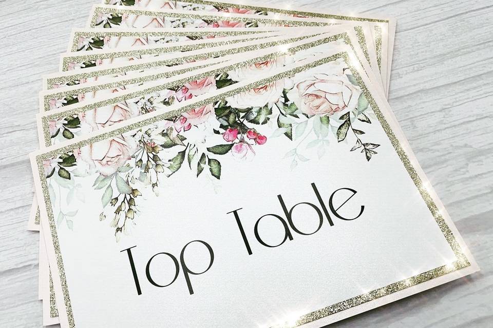 Table numbers