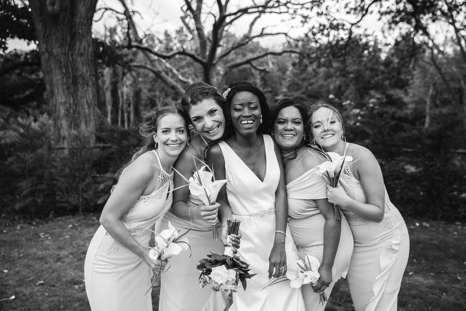 Bride and Bridesmaids