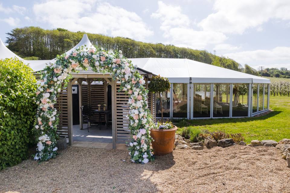 Marquee bridal entrance