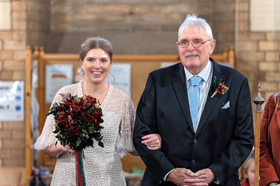 Down the aisle