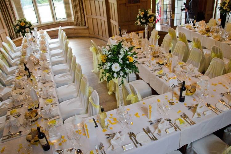 Old Hall set for a wedding breakfast