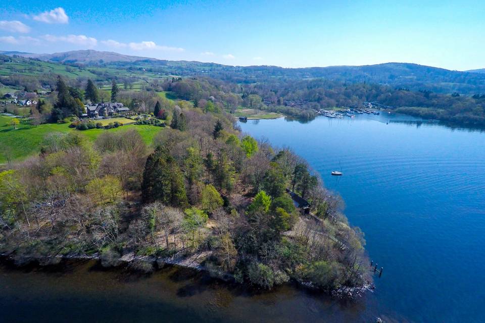 Cragwood Country House an overhead view