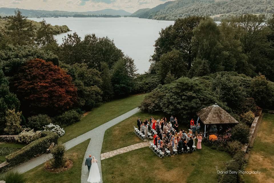 Outdoor gazebo wedding
