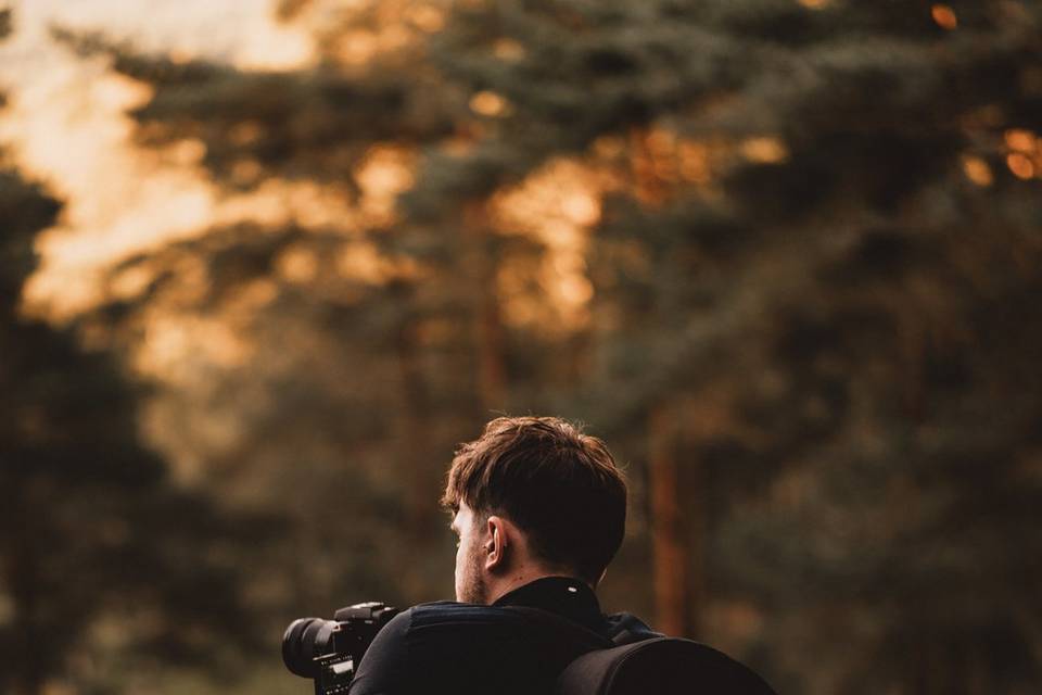 Chris capturing a wedding