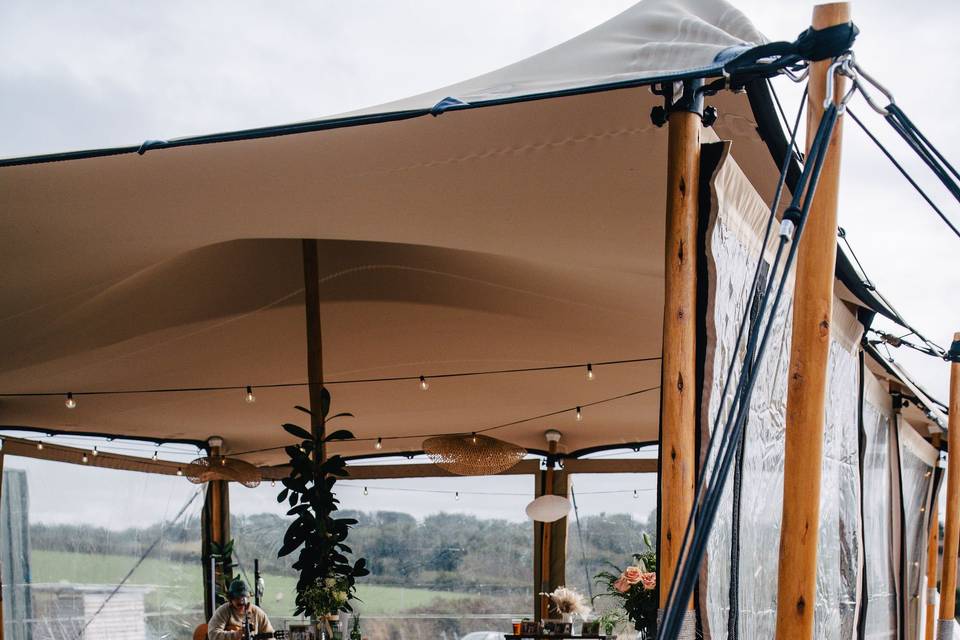 Stretch tent decor