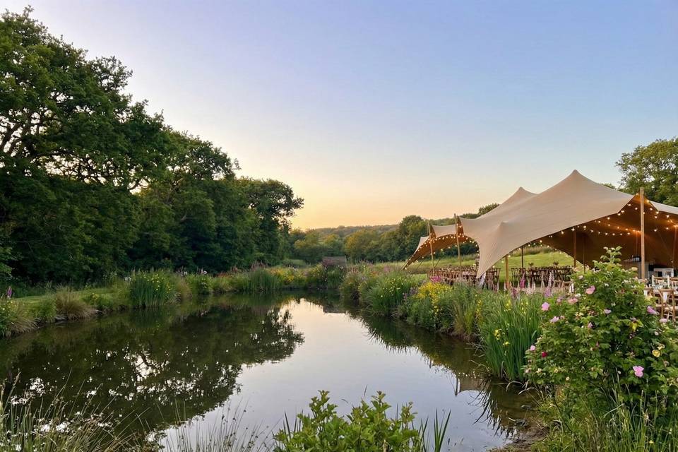 Pond wedding