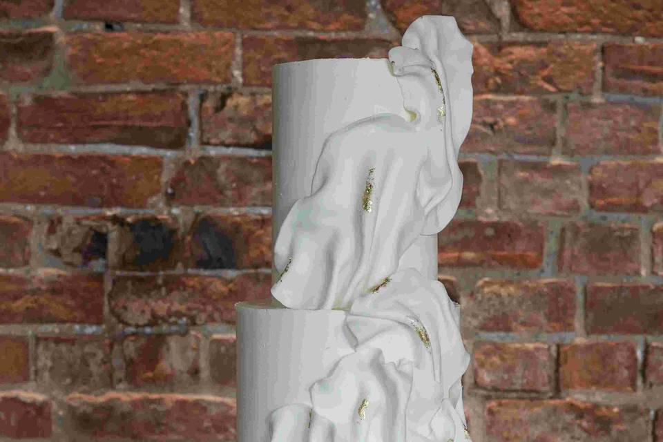 White textured folds