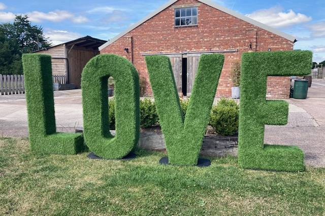 LOVE outdoor letters