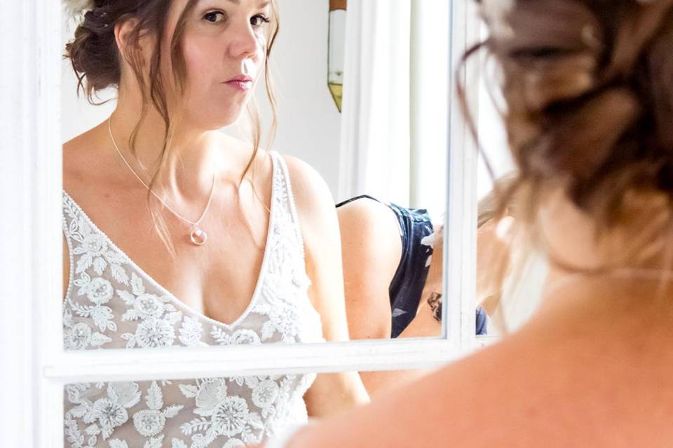 Bride reflection
