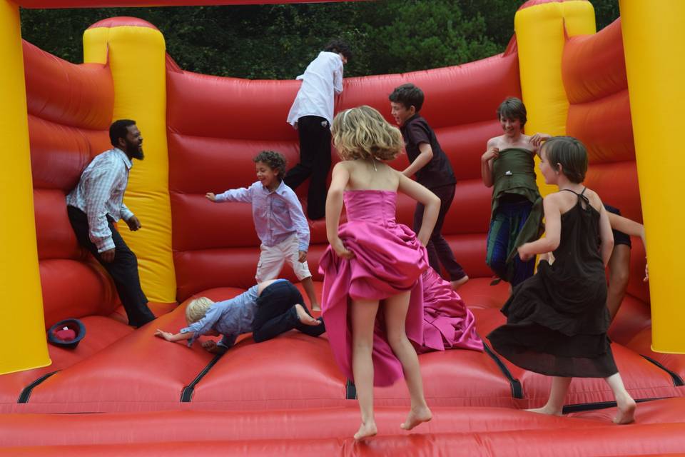 Fun on the bouncy castle