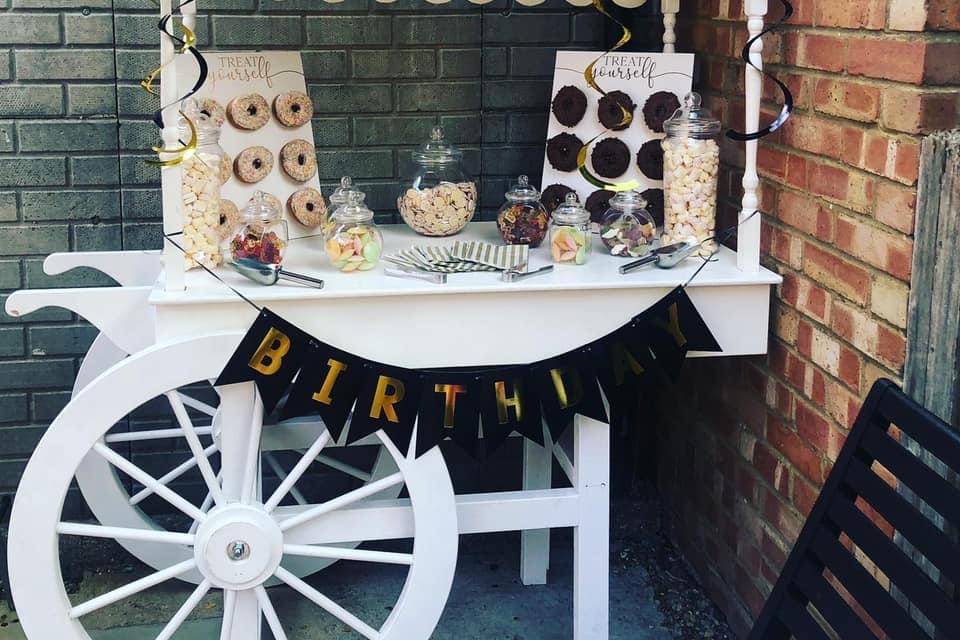 Customised sweet cart